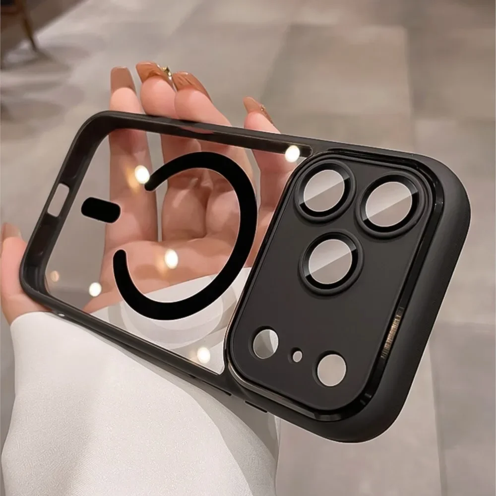 Funda magnética transparente d - Clear Shockproof Bumper Case reseña y precio