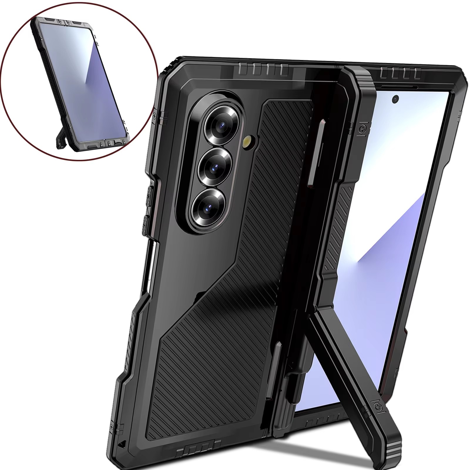 Para Saumsung Z Fold 7 6 5 4 m - Heavy Duty 360 Full Body Protective Case reseña y precio